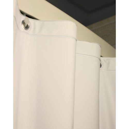 Vintaff Embossed Taffeta Finish Shower Curtain, 48"x77", White